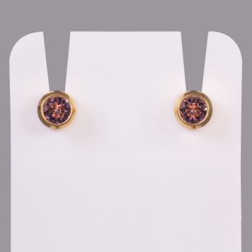 Boucles d'oreilles standard Studex pour piercing plaquées or - Juin/Alexandrite