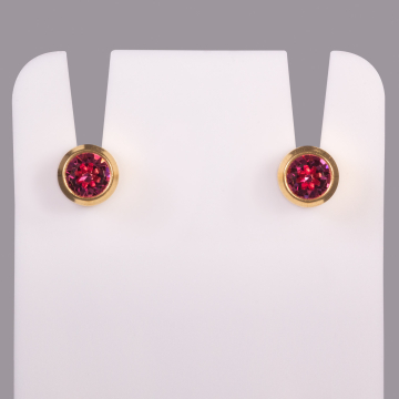 Boucles d'oreilles standard Studex pour piercing plaquées or - Octobre/Rose