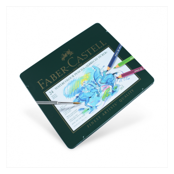 Faber-Castell - Boite Métallique Albrecht Durer (24 Crayons pour Aquarelles)