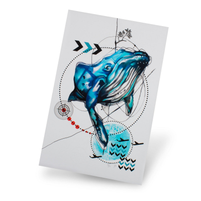 Design RemixIT (Ivana Tattoo Art) - Impression 'Blue Whale' (Édition Limitée)