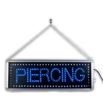 Enseigne LED à Suspendre pour Studios - PIERCING