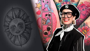 Comment réaliser un tatouage traditionnel coloré pailleté avec Keely Glitters